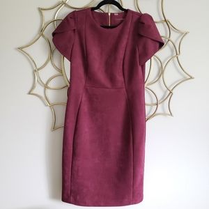 Calvin Klein maroon midi dress size 10